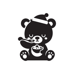 Bear logo vector logo design, illustration, silhouette