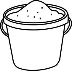Hand drawn sand bucker. Outline
