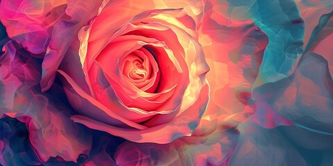 The Rose Flower in White background