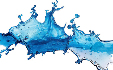 blue splashes isolated on transparent background