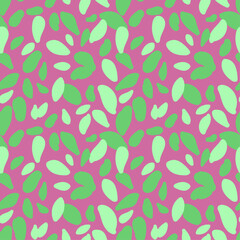 Abstract seamless pattern with geometric shapes with irregular borders. Simple botanical background. Nature ornament. Seamless pattern made of scattered plain flower petals