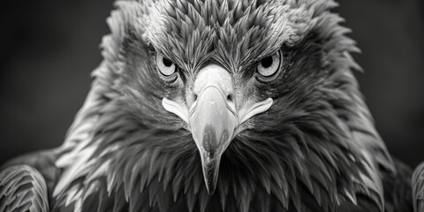 Fototapeta premium A close up of an eagle s face with its eyes open and its mouth open