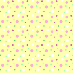 Confetti seamless vector pattern. Celebration repeat texture with sprinkles. Dotted festive confetti seamless vector pattern. Celebration repeat texture with pink and blue dot sprinkles
