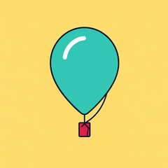 Balloon_Modern_Line_Icon_Vector_Line_Art_Cut