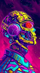 Illustrate a side view of towering