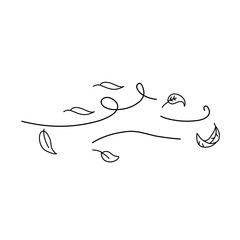 Leaf wind doodle