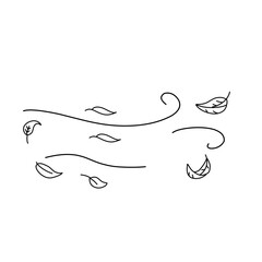 Leaf wind doodle