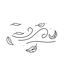 Leaf wind doodle