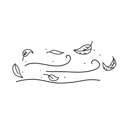 Leaf wind doodle