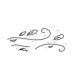 Leaf wind doodle