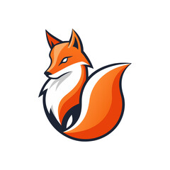 The fox logo icon vector illustration