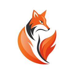 Obraz premium The fox logo icon vector illustration