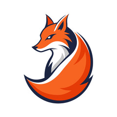 The fox logo icon vector illustration