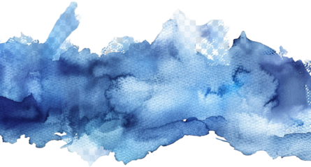 blue watercolor isolated on transparent background