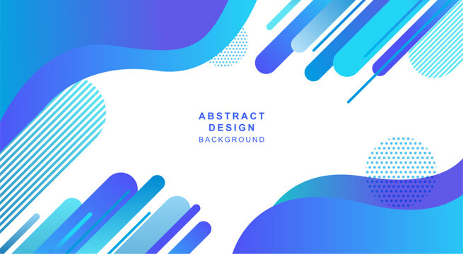 青色で構成した抽象的な形状の背景素材