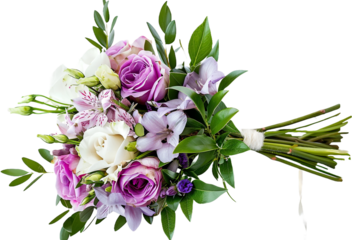 bouquet of flowers isolated on transparent background