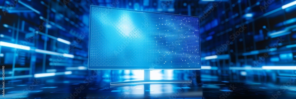 Aufkleber A generic mockup showing an empty smart TV screen or a monitor screen with copy space