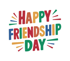 International Friendship Day Typography