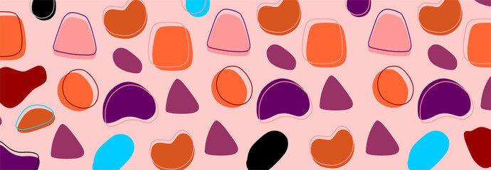 Organic black blob with irregular shape. Abstract blotches, 