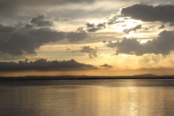 Beautiful sunset at Albufera Lake, Valencia Spain