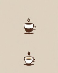 vector icon for a cup of coffee, illustration of a cup of coffee icon