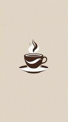 vector icon for a cup of coffee, illustration of a cup of coffee icon