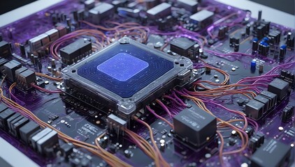 Fototapeta premium Artificial Neural Network Architecture Visualization: A Comprehensive Look at AI and Machine Learning