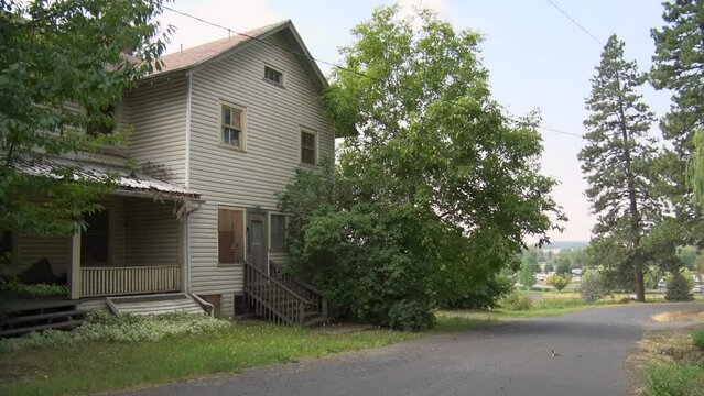 A historic home once owned by Potlatch Corp in the town of the same name in North Idaho. These homes were used by workers at the Potlatch lumber yard. 