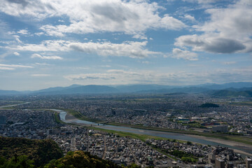 都市部と川