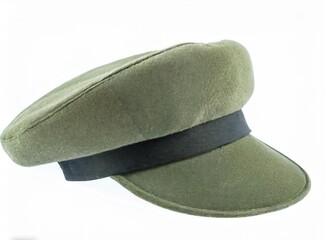 Military beret isolated on white background