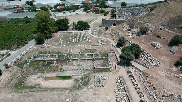 Letoon Ancietn City Aerial View
