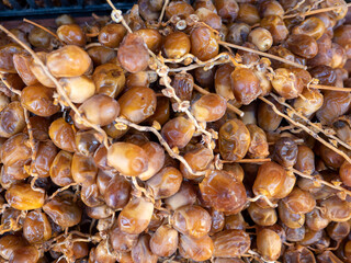 candied fresh Tunisian dates at the date seller,