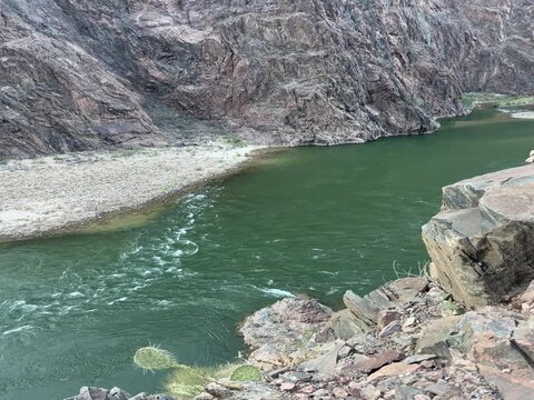 Colorado River Near Phantom Ranch in Grand Canyon