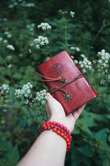 person holding a notebook