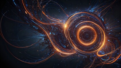 Obraz premium AI-Inspired Artwork: A Digital Neural Network Visualization