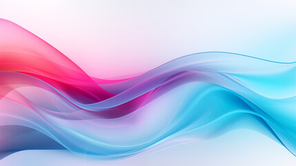 Fototapeta premium Elegant Blue and Pink Gradient Wave Abstract Art