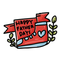 Father's day Cute Sticker Illustration.
