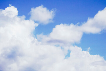 Scenic view of fluffy white clouds over Tumon Beach, Guam, USA