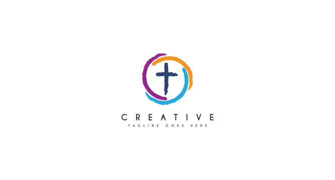 Morning Summer Sun Jesus Cross Christian Church Chapel logo design inspiration