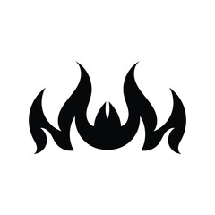 Flame fire border frame silhouette template vector illustration clipart.  isolated on white background. EPS 10/AI