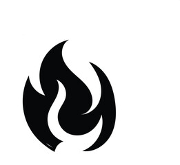 Flame fire border frame silhouette template vector illustration clipart.  isolated on white background. EPS 10/AI
