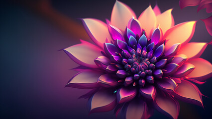 Fototapeta premium Beautiful fantasy wallpaper with botanical flower background 