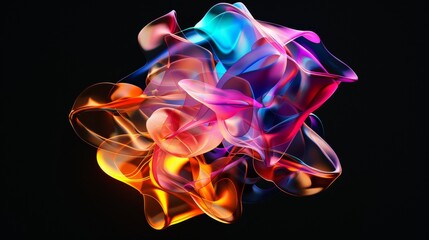 Obraz premium A vibrant item hovers in midair against a dark backdrop