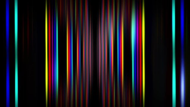 Animation VJ loop colorful directional line light motion abstract background. Abstract CG Animation twisted gradient light trails motion. 4K Futuristic geometric stripes patterns moving glow streaks 