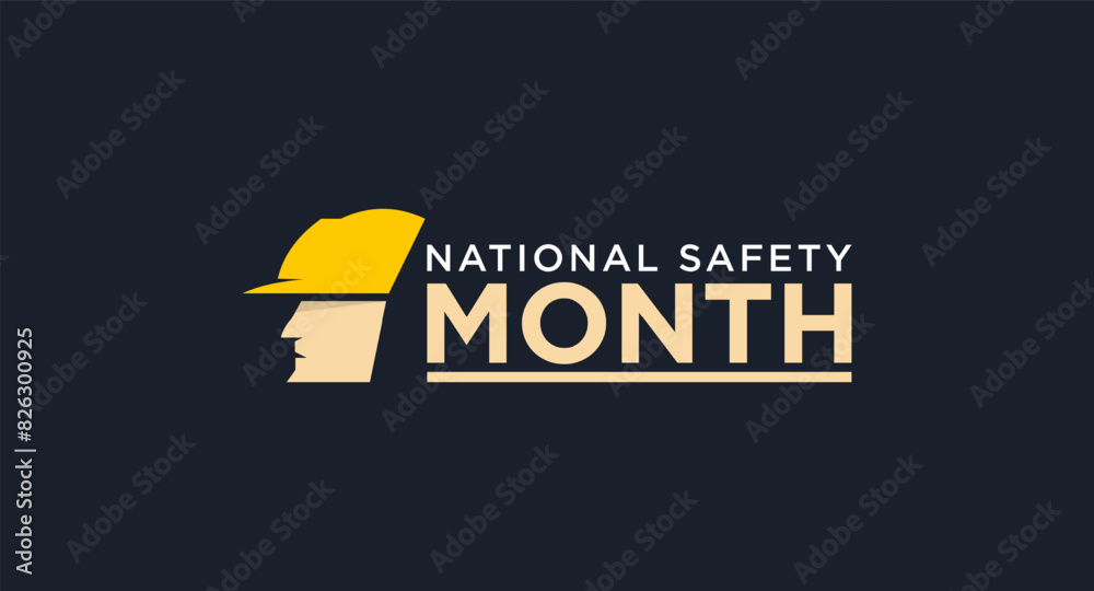 Wall mural national safety month is celebrated every year in june to remind us the importance of safety and awa