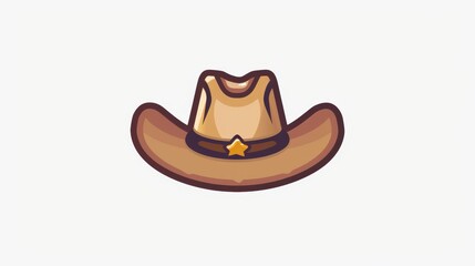 The cowboy hat icon is a flat linear modern icon.