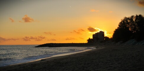 Atardecer en la playa