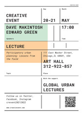 Design Conference Lecture Event Poster