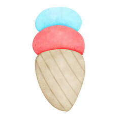 Ice cream isolated on white background