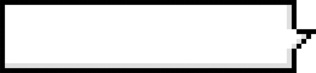 Obraz premium 8bit retro game pixel speech bubble balloon icon sticker memo keyword planner text box banner, flat png transparent element design